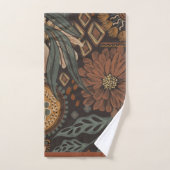 Dunkles Boho-Terrakotta-Sage-Botanikmuster Badhandtuch Set (Handtuch)