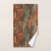 Dunkles Boho-Terrakotta-Sage-Botanikmuster Badhandtuch Set (Handtuch)