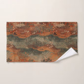 Dunkles Boho-Terrakotta-Sage-Botanikmuster Badhandtuch Set (Handtuch)
