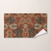 Dunkles Boho-Terrakotta-Sage-Botanikmuster  Badhandtuch Set (Handtuch)