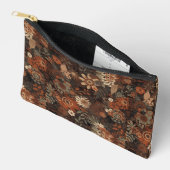 Dunkles Boho-Terrakotta-Sage-Botanikmuster  Zubehörtasche (Offen)