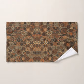 Dunkles Boho-Terrakotta-Salbei-Botanikmuster Badhandtuch Set (Handtuch)