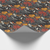 Dunkles botanisches Garten-Blumenverpackungspapier Geschenkpapier (Ecke)