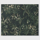 Dunkles botanisches Geschenkpapier (Flach)