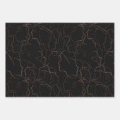 Dunkles Botanisches Gesichter-Wrap-Papier-Set Geschenkpapier Set (Vorderseite 3)