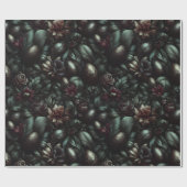 Dunkles botanisches Oster-Geschenkpapier Geschenkpapier (Flach)