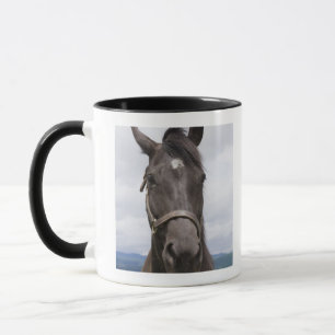 Dunkles Brown-Pferd Tasse