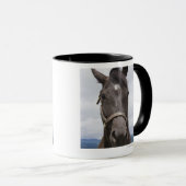 Dunkles Brown-Pferd Tasse (VorderseiteRechts)