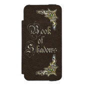 Dunkles Buch der Schatten Incipio iPhone Geldbeutel-Hülle (Folio Vorderseite)