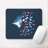 Dunkles buntes Spritzen-psychedelisches Auge Mousepad (Mit Mouse)