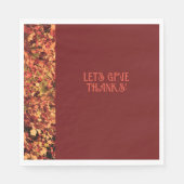Dunkles Burgund Herbstfest glücklich dank Gabe Serviette (Vorderseite)