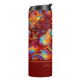 Dunkles Burgund | Schicker falscher Opal Thermosbecher