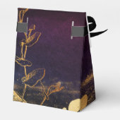 Dunkles Burgund und Gold Geschenkschachtel (Rückseite)