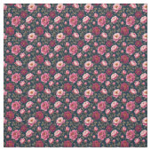 Dunkles Burgund und rosa Blume Stoff (Muster)