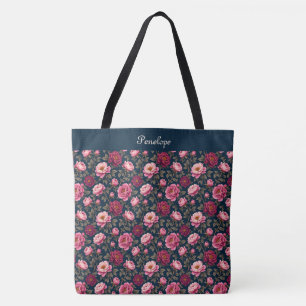 Dunkles Burgund und Rosa Tasche
