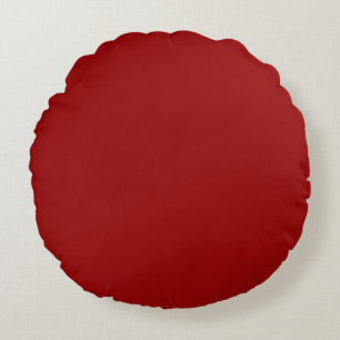 Dunkles Candy Apple Rot Solidfarbe Rundes Kissen