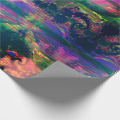 Dunkles Cloudy Rainbow Wrapping Paper Geschenkpapier (Ecke)