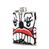 Dunkles Clown-Zeichnen Flachmann (Links)