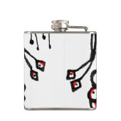 Dunkles Clown-Zeichnen Flachmann (Rückseite)