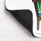 Dunkles Computermädchen Mousepad (Ecke)