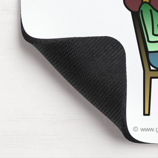 Dunkles Computermädchen Mousepad (Ecke)