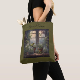 Dunkles Cottagecore-Giftpflanzen und Frösche Tasche
