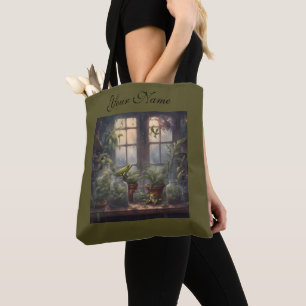 Dunkles Cottagecore-Giftpflanzen und Frösche  Tasche