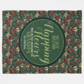 Dunkles Cottagecore Vintage, Fleecedecke (Vorderseite (Horizontal))