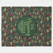 Dunkles Cottagecore Vintage, Fleecedecke (Vorderseite (Horizontal))