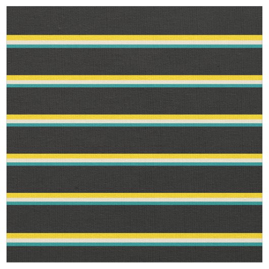 Dunkles Cyan, Beige, Gelb- und Schwarz-Linse-Muste Stoff (Nahaufnahme)