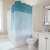 Dunkles Cyan Stripe Muster Duschvorhang (Beispiel)