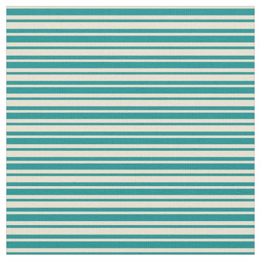 Dunkles Cyan und Beige Streifen-/Linenmuster Stoff (Nahaufnahme)