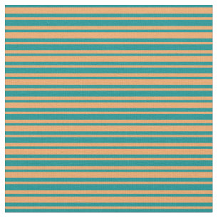 Dunkles Cyan- und Braunfarbenes Streifenmuster Stoff