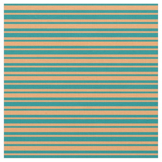 Dunkles Cyan- und Braunfarbenes Streifenmuster Stoff (Nahaufnahme)