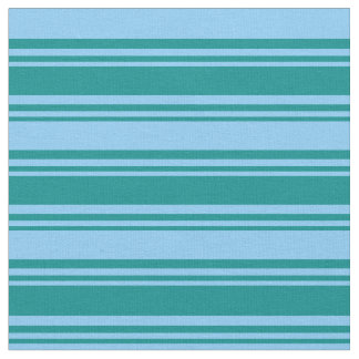 Dunkles Cyan und helles Sky Blue Muster der Streif Stoff