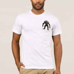 Dunkles Dämonenmonster mit leuchtend roten Augen F T-Shirt