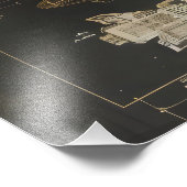 Dunkles Diagramm für das Weltraumschiff Fotodruck (Ecke)