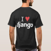 Dunkles Django NYC Shirt + I ♥ Django (Rückseite)