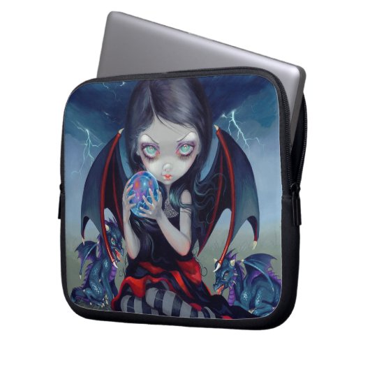 "Dunkles Dragonling" Elektronik-Tasche Laptopschutzhülle (Vorderseite Links)