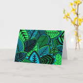 Dunkles Dschungel-Blätter Karte (Gelbe Blume)