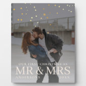 Dunkles Dusky Couple Foto mit Sternen für Weihnach Fotoplatte (Vorderseite)