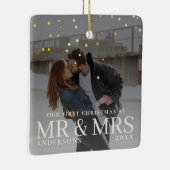 Dunkles Dusky Couple Foto mit Sternen für Weihnach Keramikornament (Rechts)