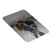 Dunkles Dusky Couple Foto mit Sternen für Weihnach Magnet (Rechte Seite)