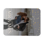 Dunkles Dusky Couple Foto mit Sternen für Weihnach Magnet (Horizontal)