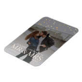 Dunkles Dusky Couple Foto mit Sternen für Weihnach Magnet (Linke Seite)