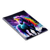 Dunkles Einhorn mit Regenbogenmane Notizblock (Rechte Seite)