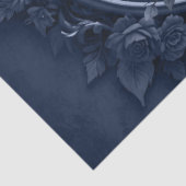 Dunkles Einhornportrait in einem runden Rahmen Seidenpapier (Detail)