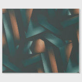 Dunkles Elegance Geometric Muster Geschenkpapier (Flach)