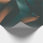 Dunkles Elegance Geometric Muster Geschenkpapier (Ecke)
