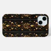 Dunkles elegantes Muster Case-Mate iPhone Hülle (Rückseite (Horizontal))